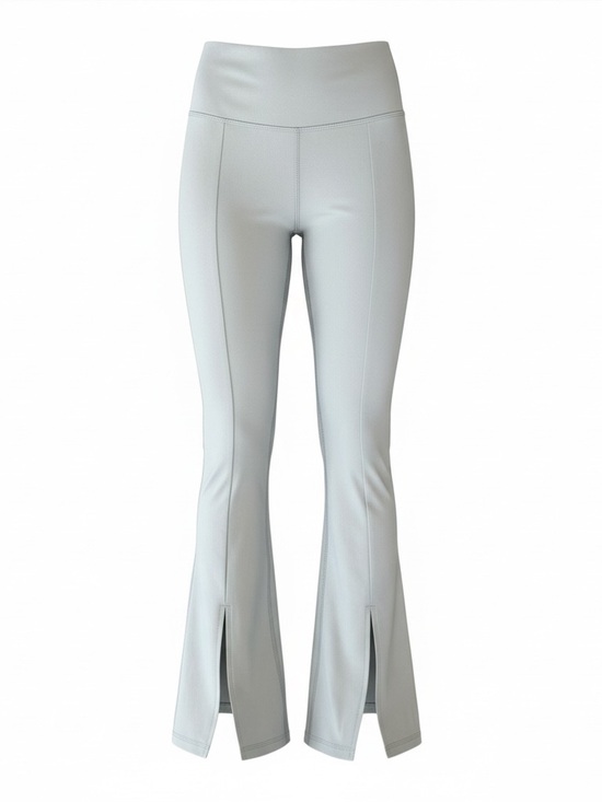 Yogalicious Pants - Yogalicious Luv Girlfriend Women's XS Split-Hem Flare Leggings Light Sage Green